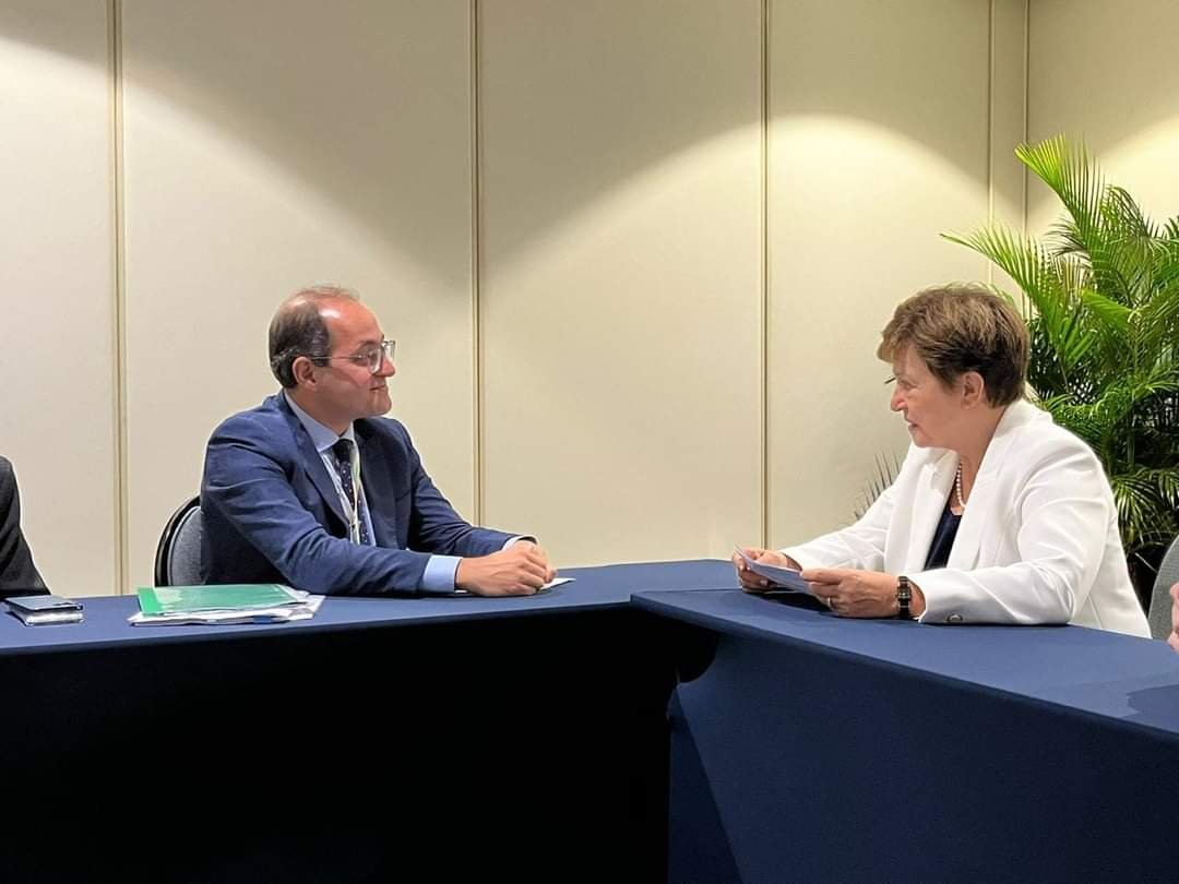 وزير المالية يلتقى مدير عام صندوق النقد الدولى على هامش اجتماعات العشرين بالبرازيل