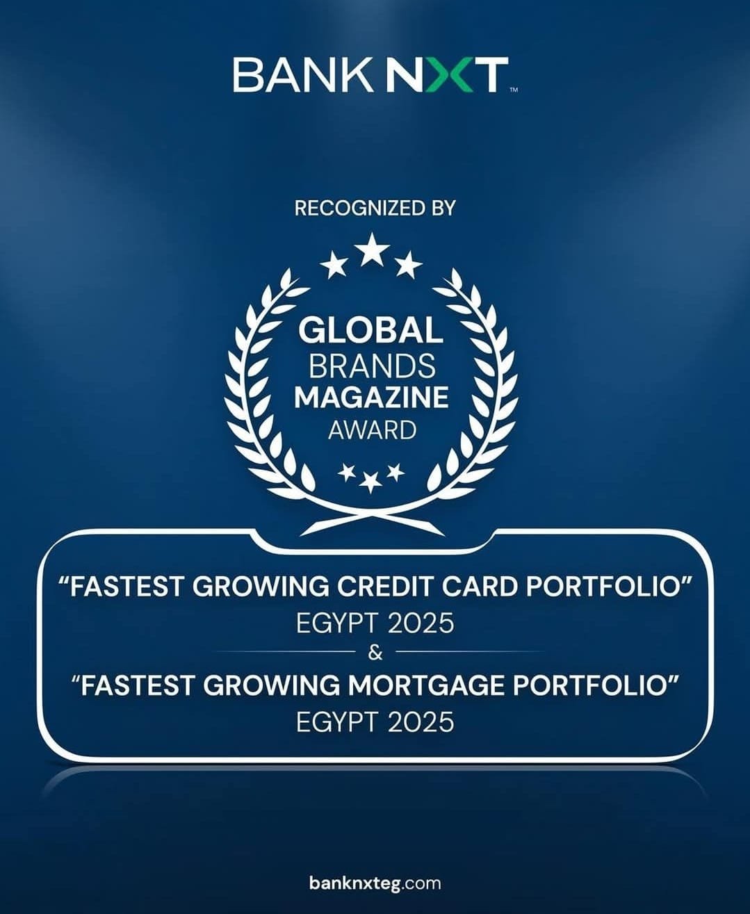 بنك نكست يحصل على جائزتين من Global Brands Magazine لعام 2025