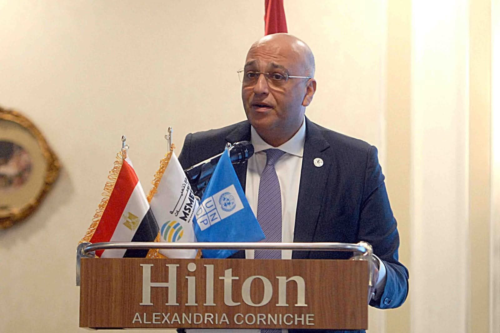 باسل رحمى: ملتزمون باستمرار التعاون وإقامة الشراكات مع البرنامج الإنمائى